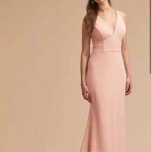 BHLDN Jones Sleeveless Bridesmaid Dress Full Length Gown Size US26 Blush Pink